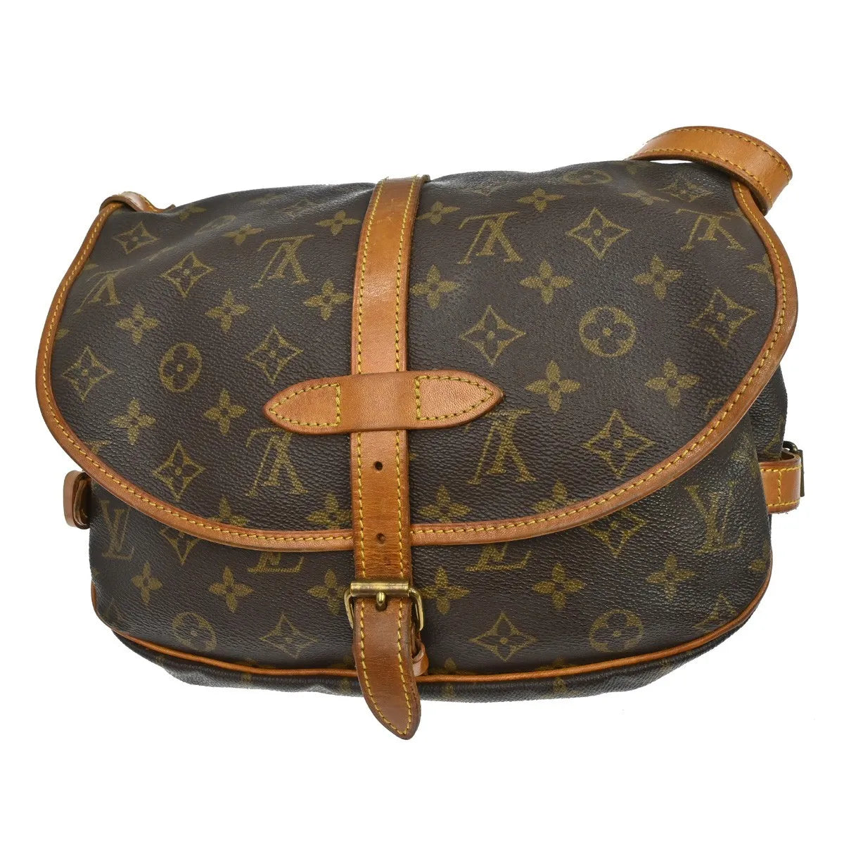 Louis Vuitton Saumur Messenger Monogram Canvas Brown Canvas Shoulder Bag Bag (Pre-Owned)