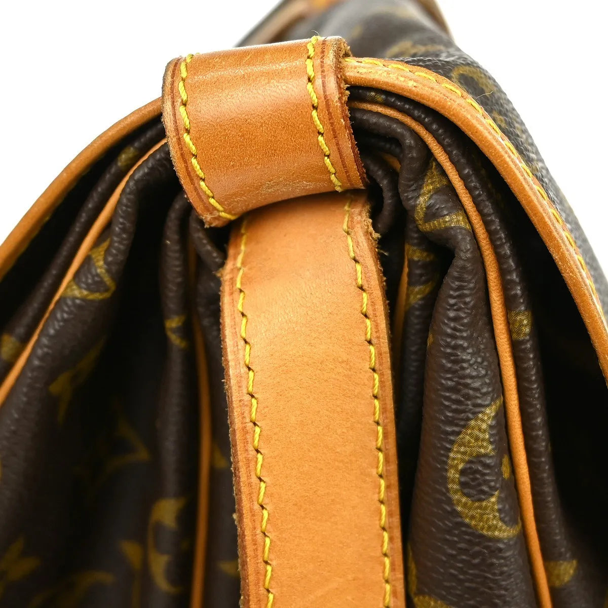 Louis Vuitton Saumur Monogram Canvas Brown Canvas Shoulder Bag Bag (Pre-Owned)