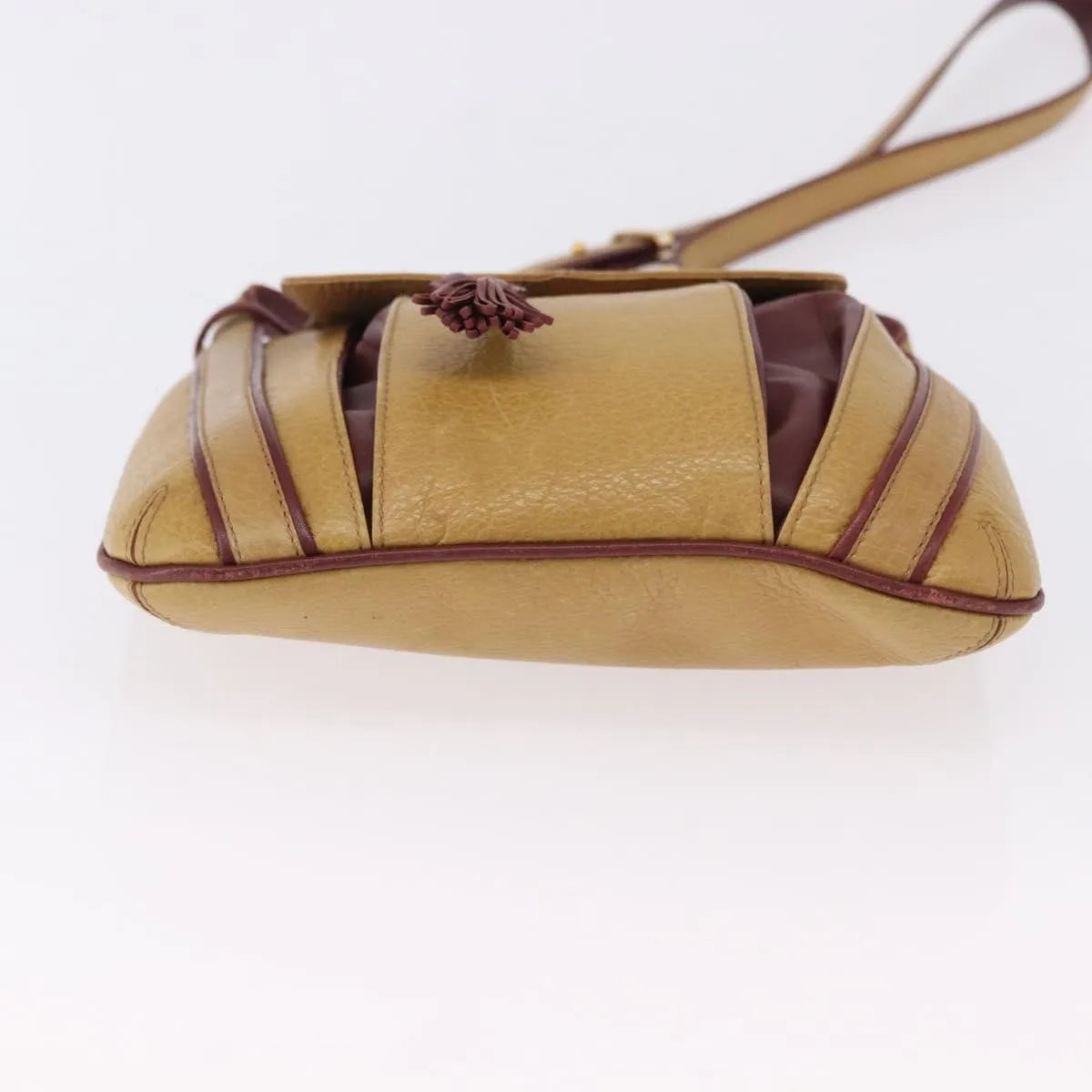Cartier Tasseled Must De Cartier Leather Brown Leather Shoulder Bag Bag (Pre-Owned)