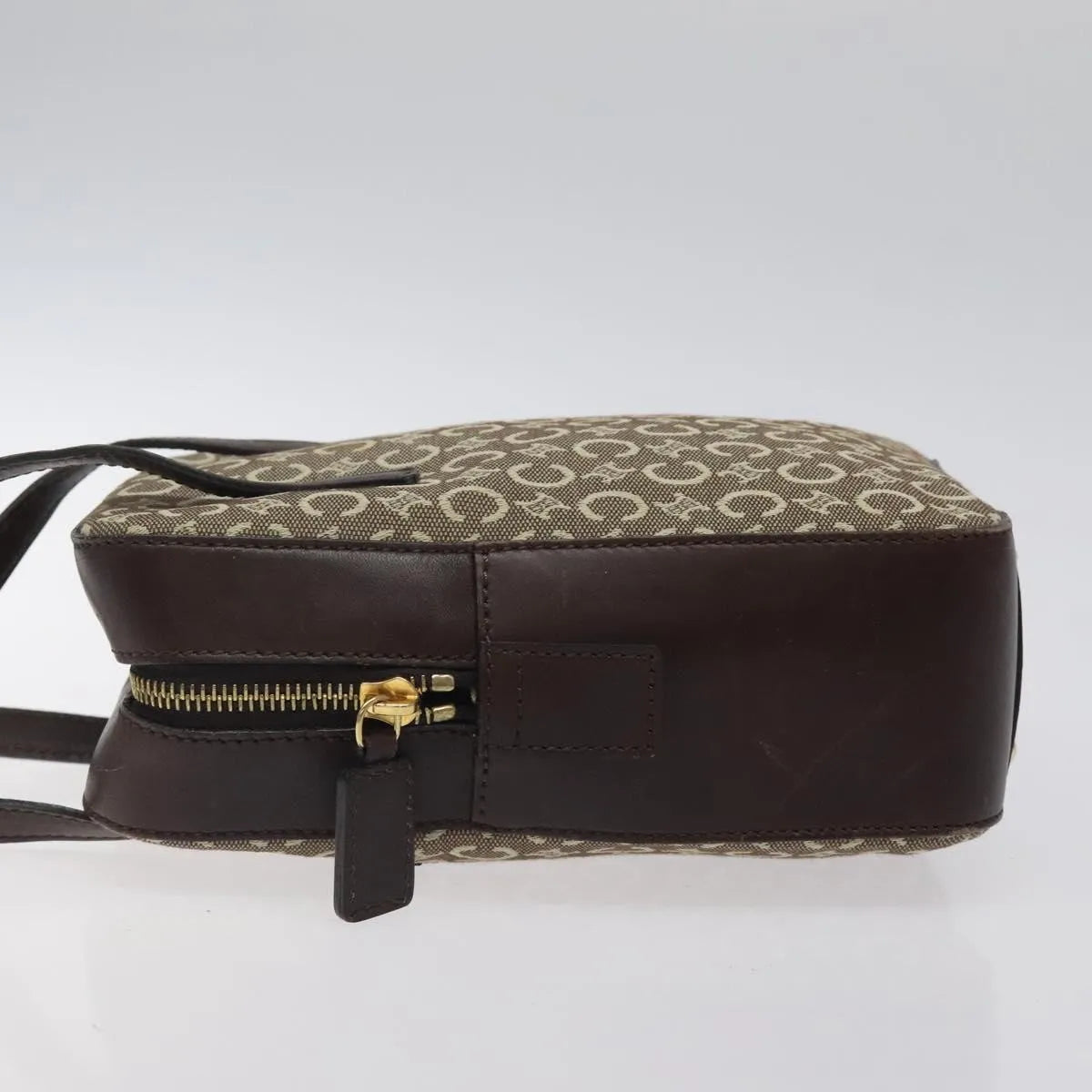 Celine C Macadam Handbag Canvas Gray Canvas Handbag (Pre-Owned)