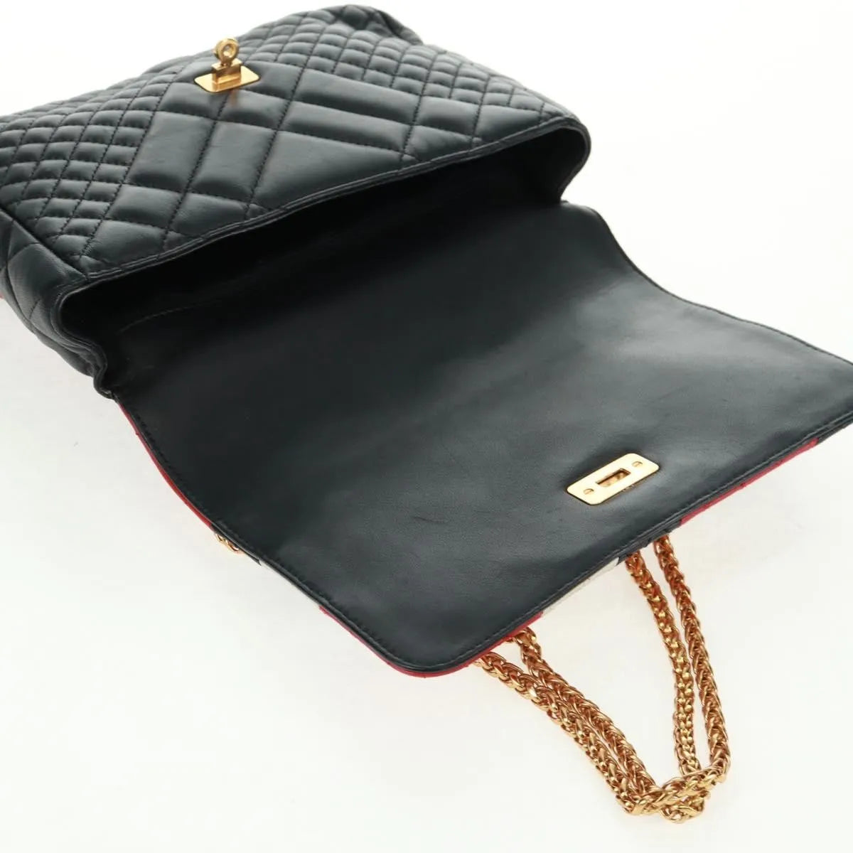 Versace Medusa Padlock Icon Top Handle Quilted Leather Black Leather Shoulder Bag Bag (Pre-Owned)