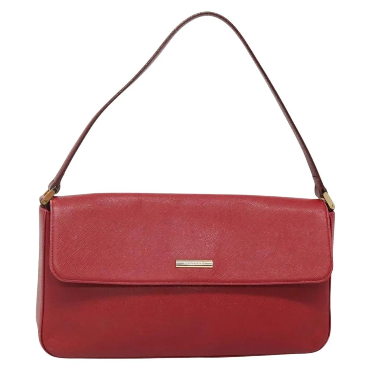 Burberry Vintage Leather Red Leather Shoulder Bag Bag (Pre-Owned)