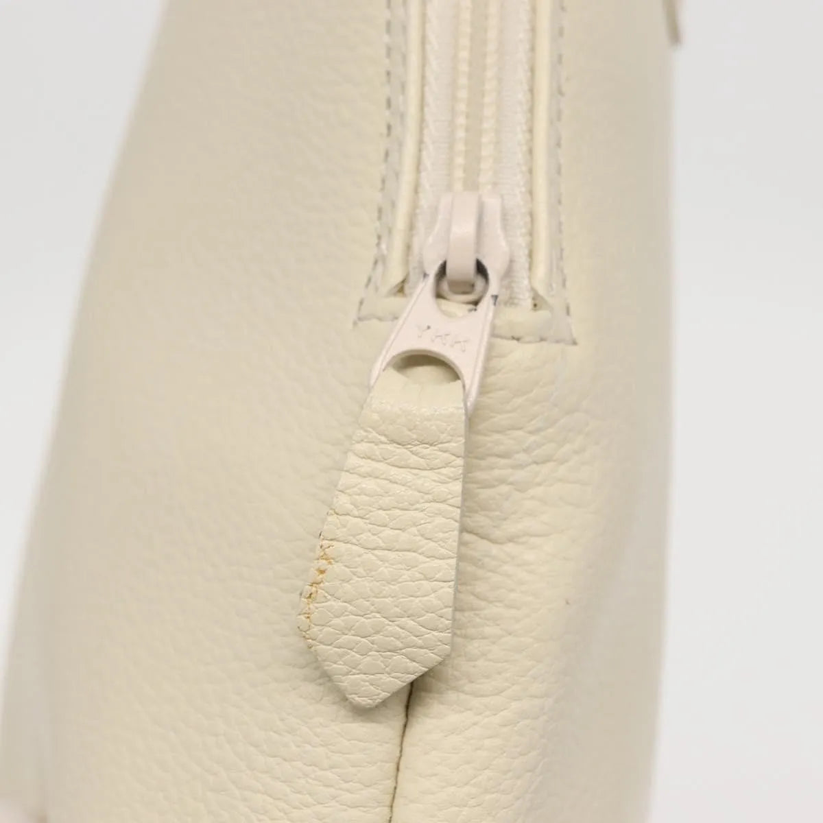 Saint Laurent Vintage Handbag Leather White Leather Handbag (Pre-Owned)