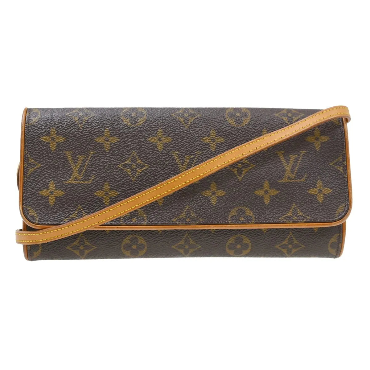 Louis Vuitton Twin Monogram Canvas Brown Canvas Clutche & Pouche Bag (Pre-Owned)