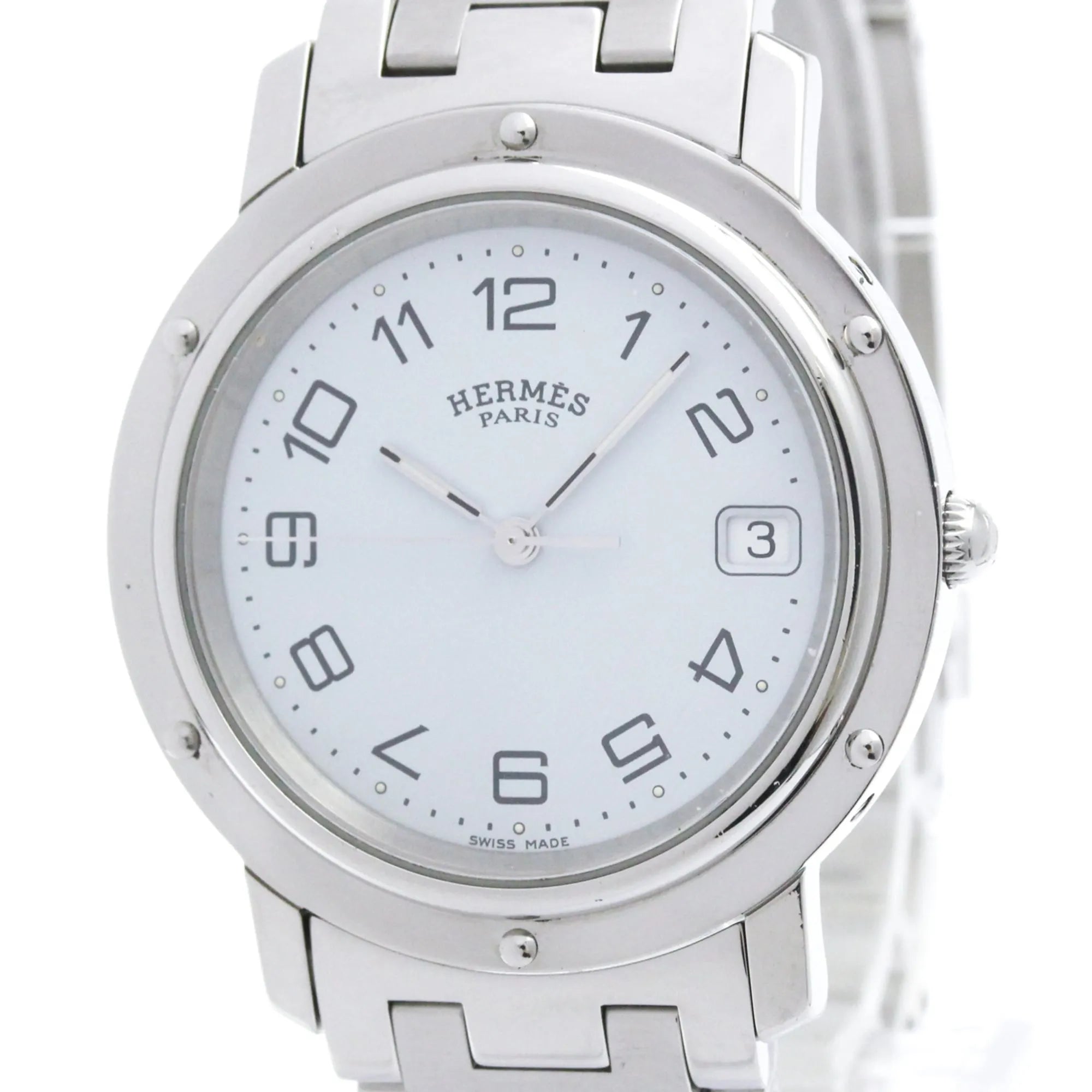 Hermes Clipper Quartz Stainless Steel Watch (Pre-Owned)