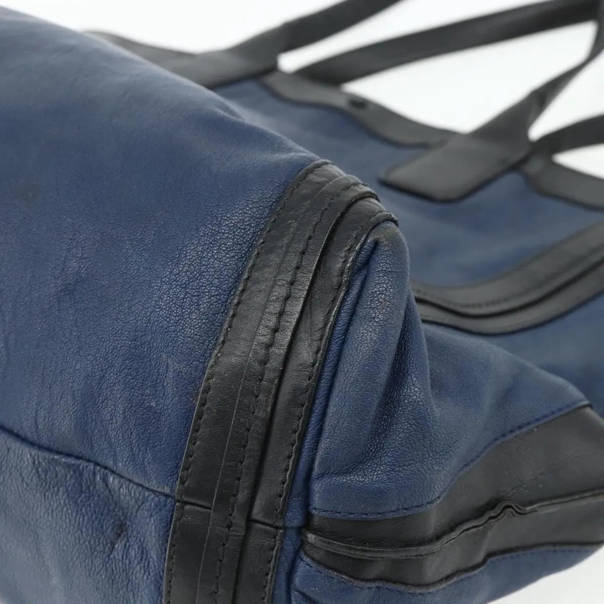 Chloe Alice Tote Leather Navy Leather Tote Bag Bag (Pre-Owned)