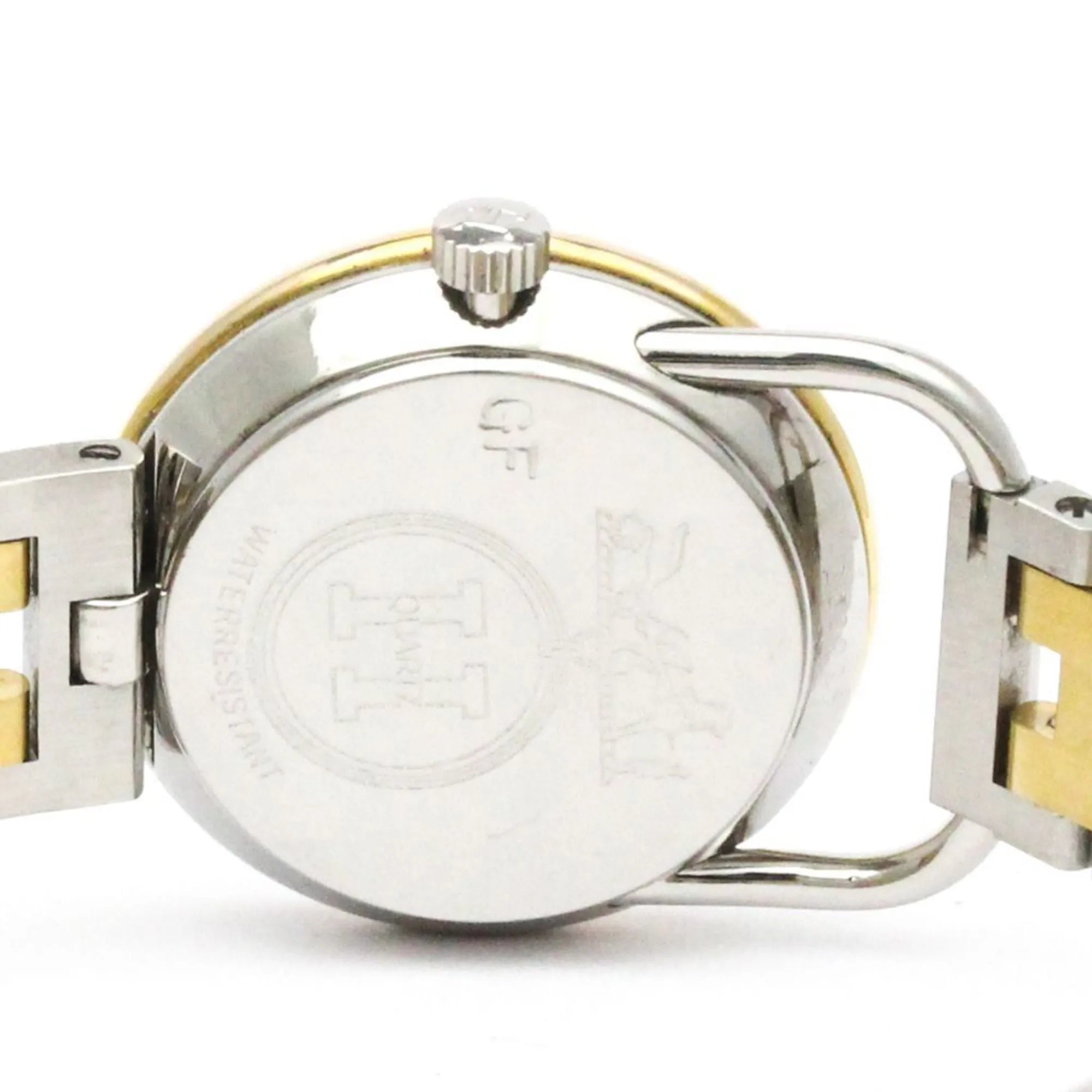 Hermes Arceau Quartz Watch Stainless Steel And Plated Metal Watch (Pre-Owned)