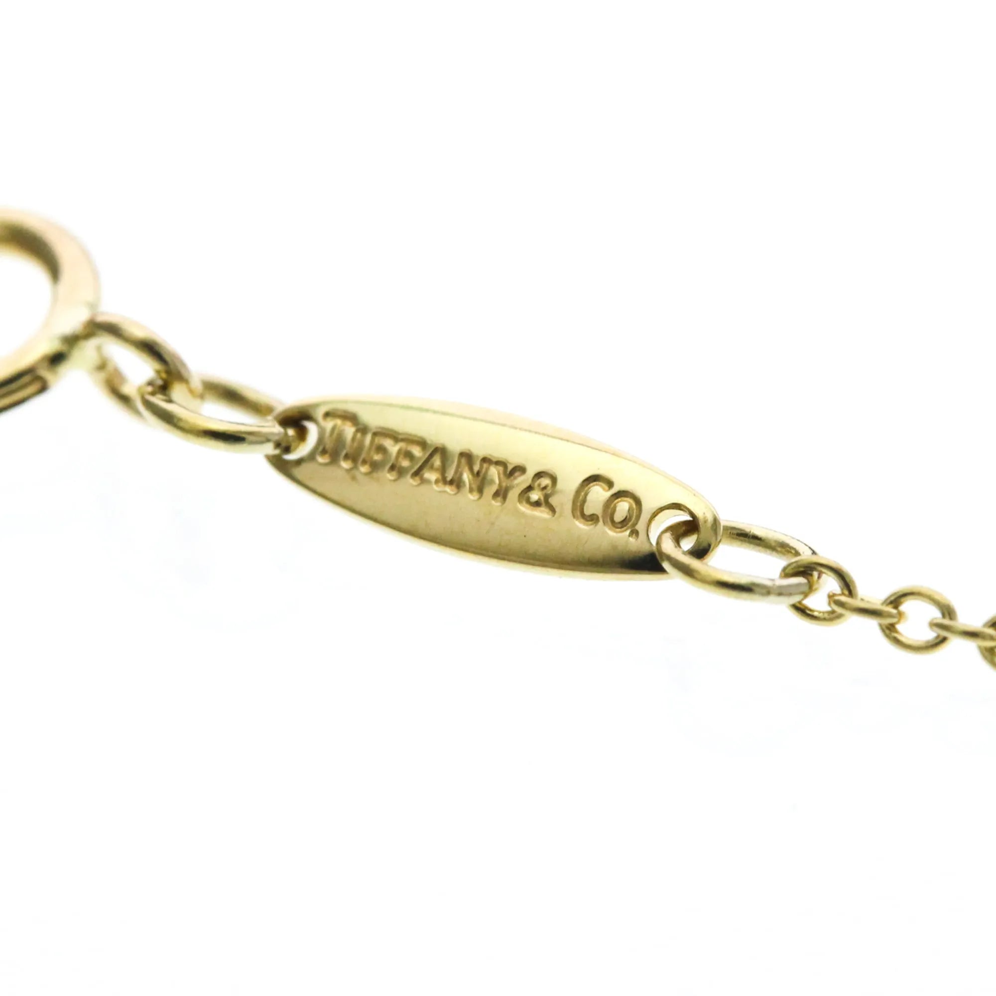 Tiffany & Co. Elsa Peretti Open Heart Pendant 18K Yellow Gold Gold Yellow_Gold Necklace Jewelry (Pre-Owned)