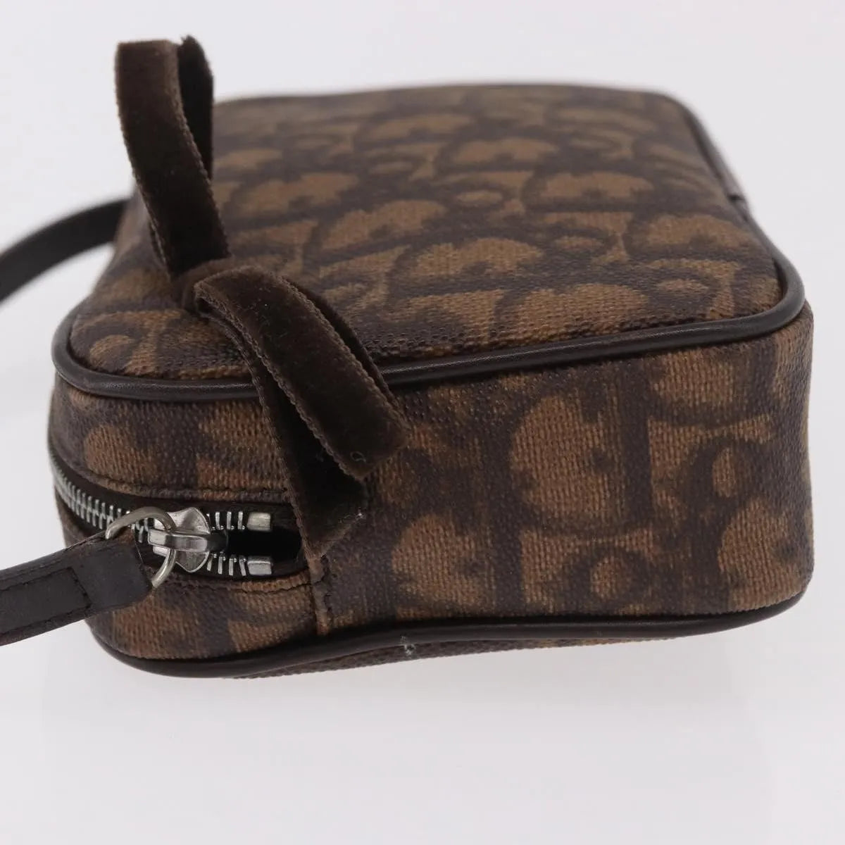 Christian Dior Vintage Trotter Diorissimo Canvas Brown Canvas Clutche & Pouche Bag (Pre-Owned)