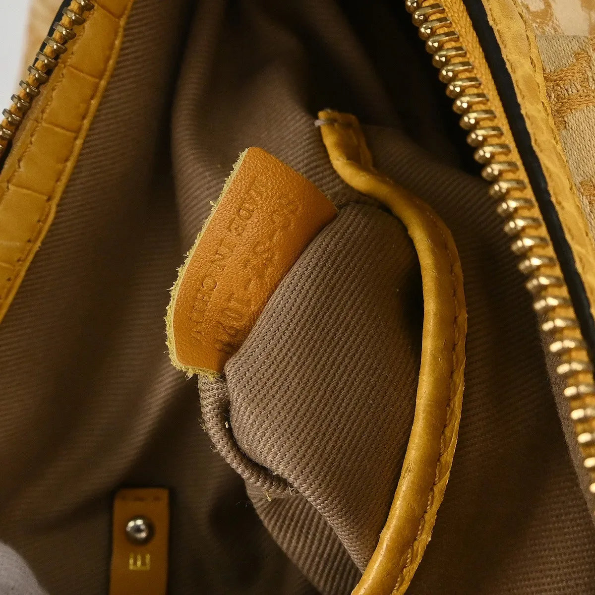 Celine Handbag Canvas Yellow Canvas Handbag (Pre-Owned)