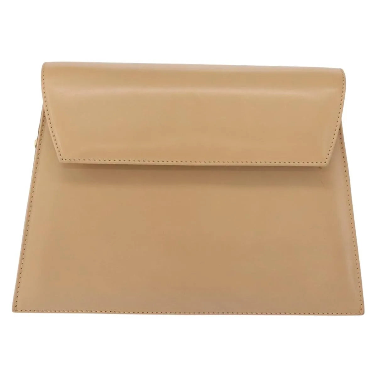 Salvatore Ferragamo Vintage Flap Leather Beige Leather Shoulder Bag Bag (Pre-Owned)