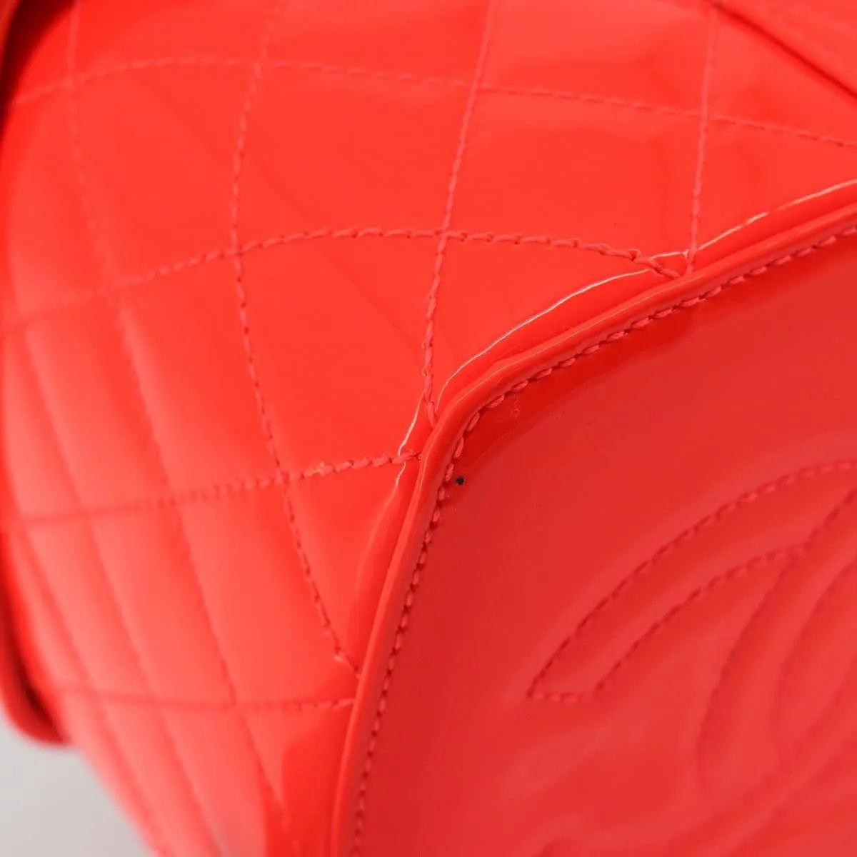 Chanel Makeup Case Minaudiere Quilted Patent Red Patent_Leather Clutche & Pouche Bag (Pre-Owned)