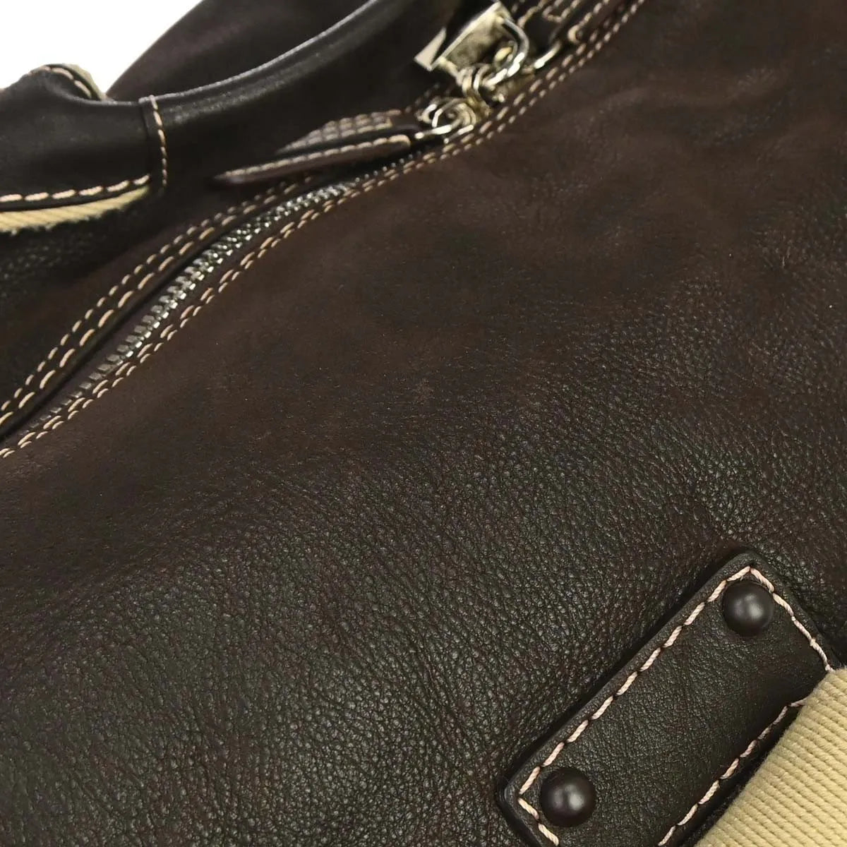 Loewe Anagram Bag Leather Brown Leather Handbag (Pre-Owned)
