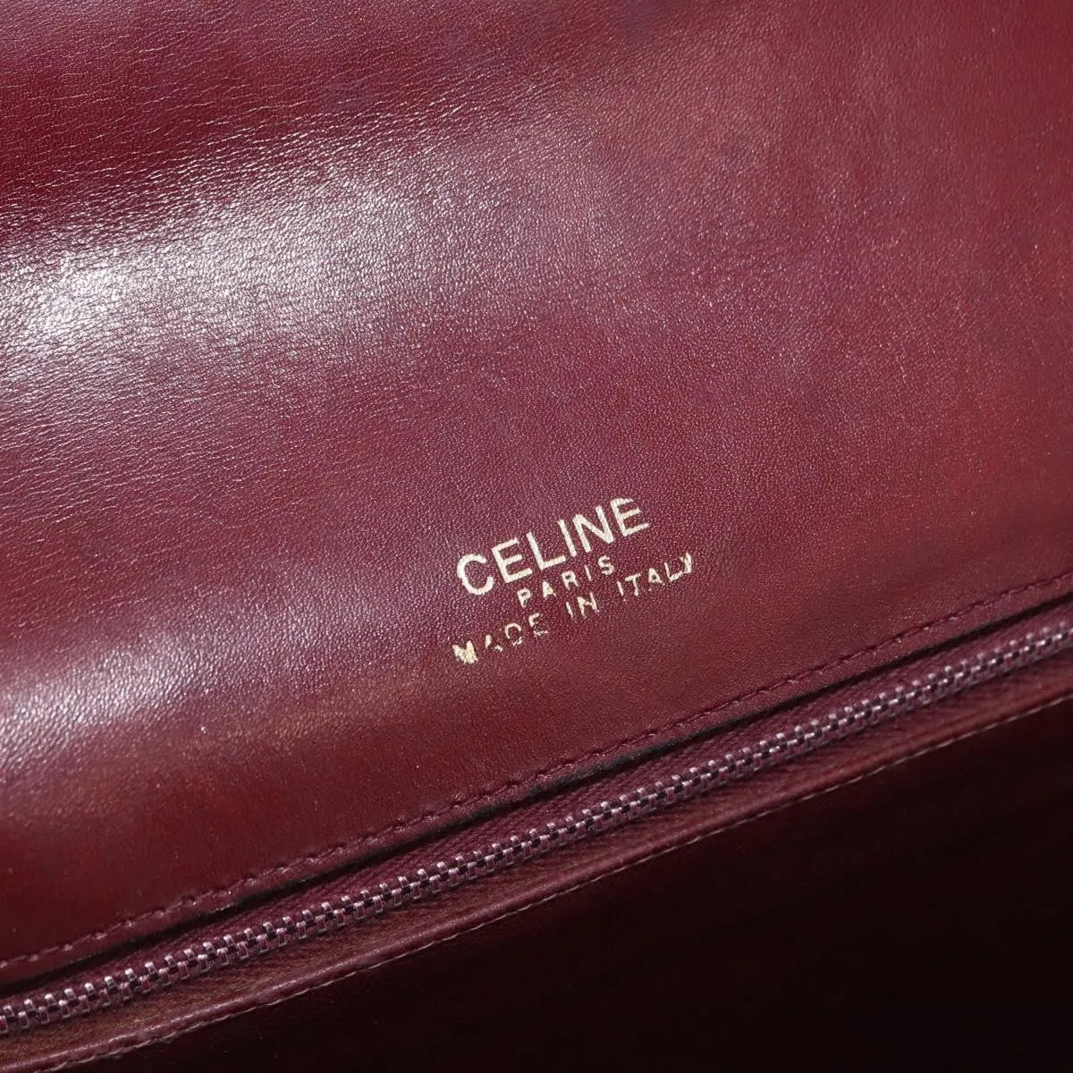 Celine Horse Carriage Leather Burgundy Leather Shoulder Bag Bag (Pre-Owned)