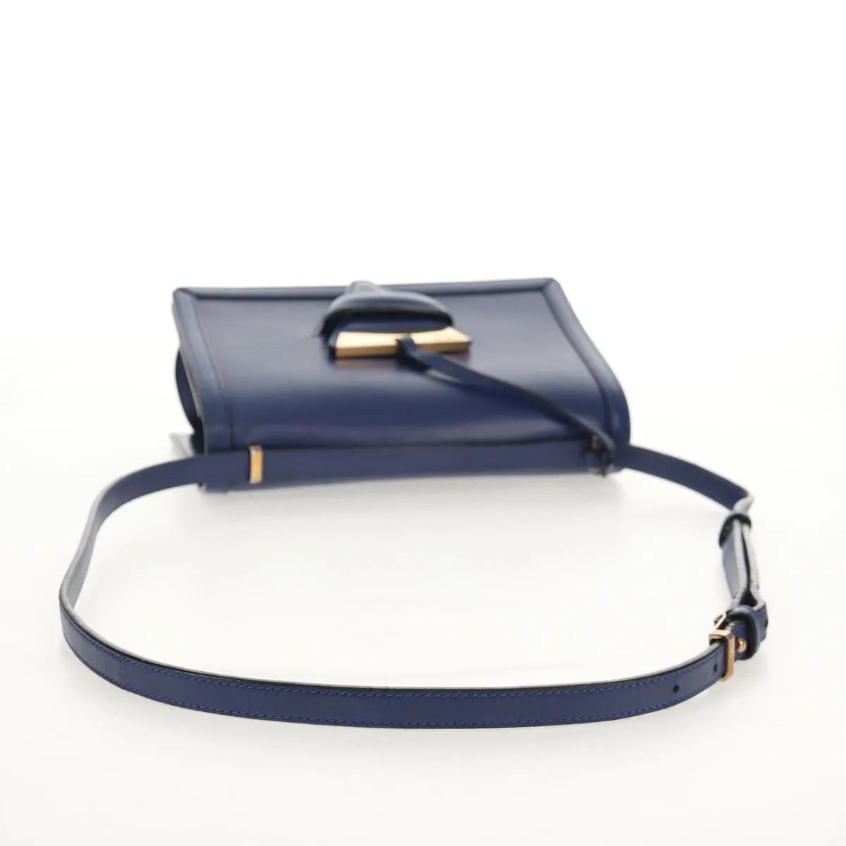Loewe Barcelona Leather Blue Leather Shoulder Bag Bag (Pre-Owned)
