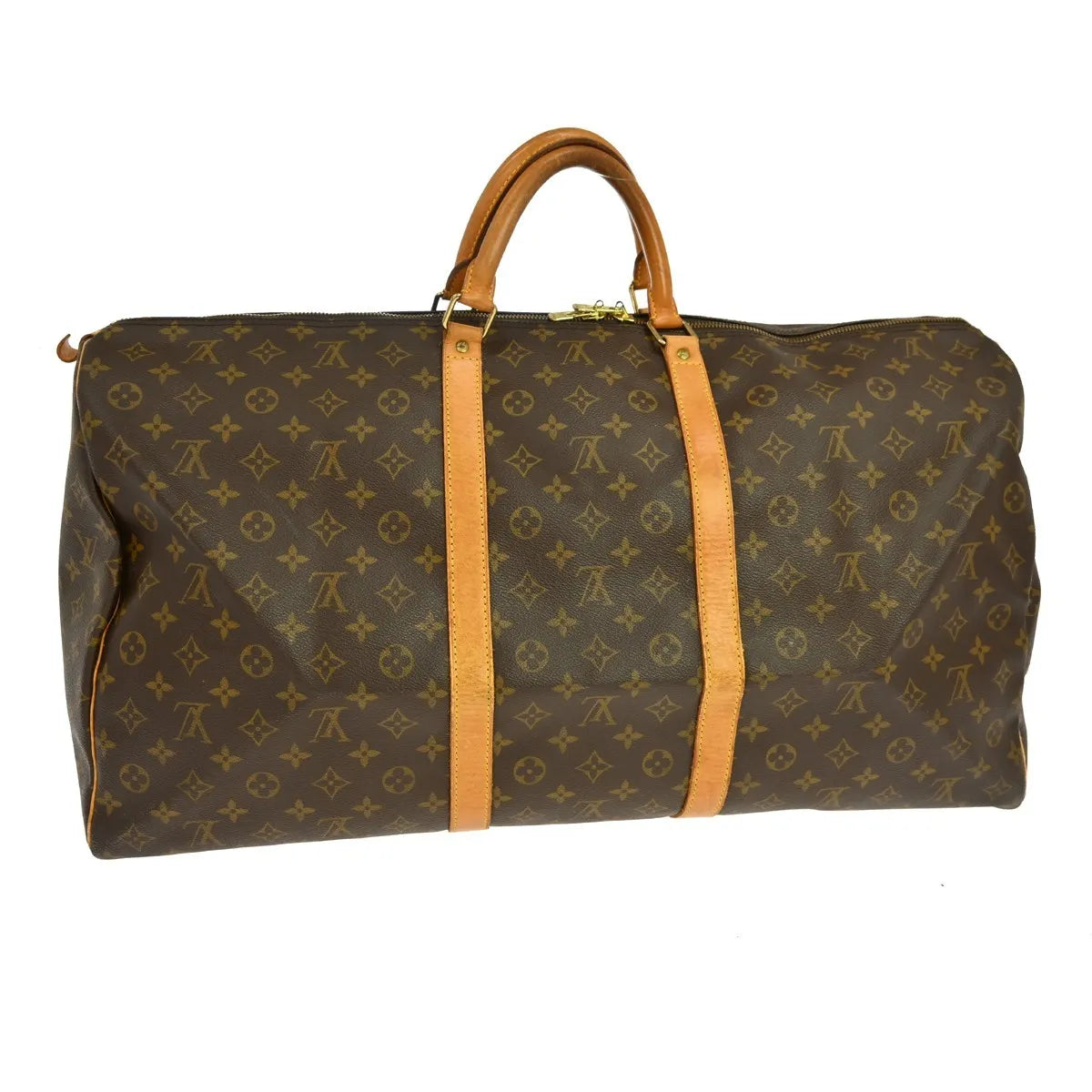 Louis Vuitton Keepall Monogram Brown Canvas Travel Bag Bag (Pre-Owned)