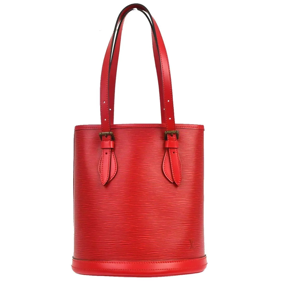 Louis Vuitton Bucket Epi Leather Red Leather Tote Bag Bag (Pre-Owned)