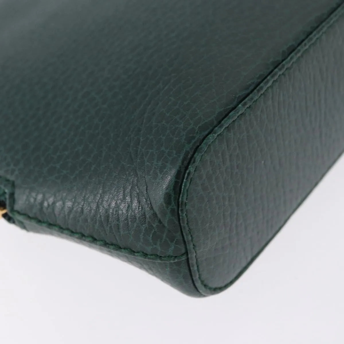 Cartier Marcello Clutch Leather Green Leather Clutche & Pouche Bag (Pre-Owned)
