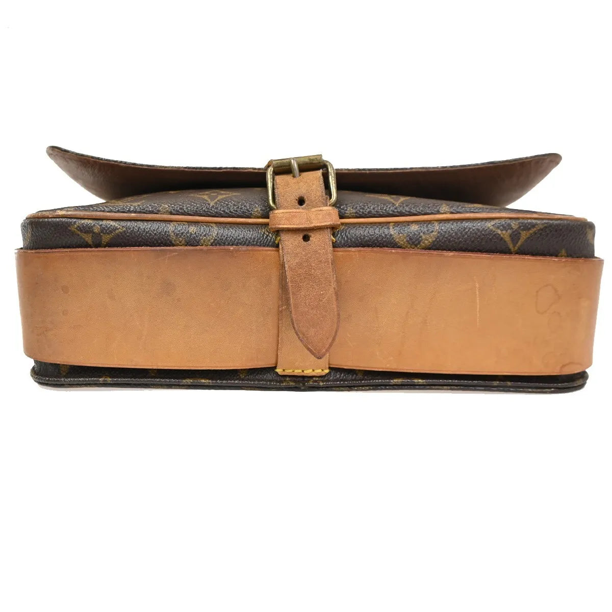 Louis Vuitton Cartouchiere Monogram Canvas Brown Canvas Shoulder Bag Bag (Pre-Owned)