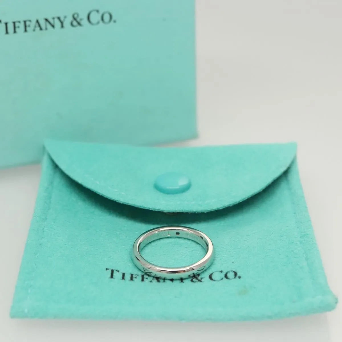 Tiffany & Co. Elsa Peretti Band Platinum Silver Platinum Ring Jewelry (Pre-Owned)