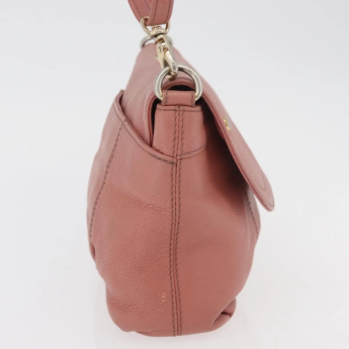 Burberry Blue Label Nylon Pink Leather Shoulder Bag Bag (Pre-Owned)