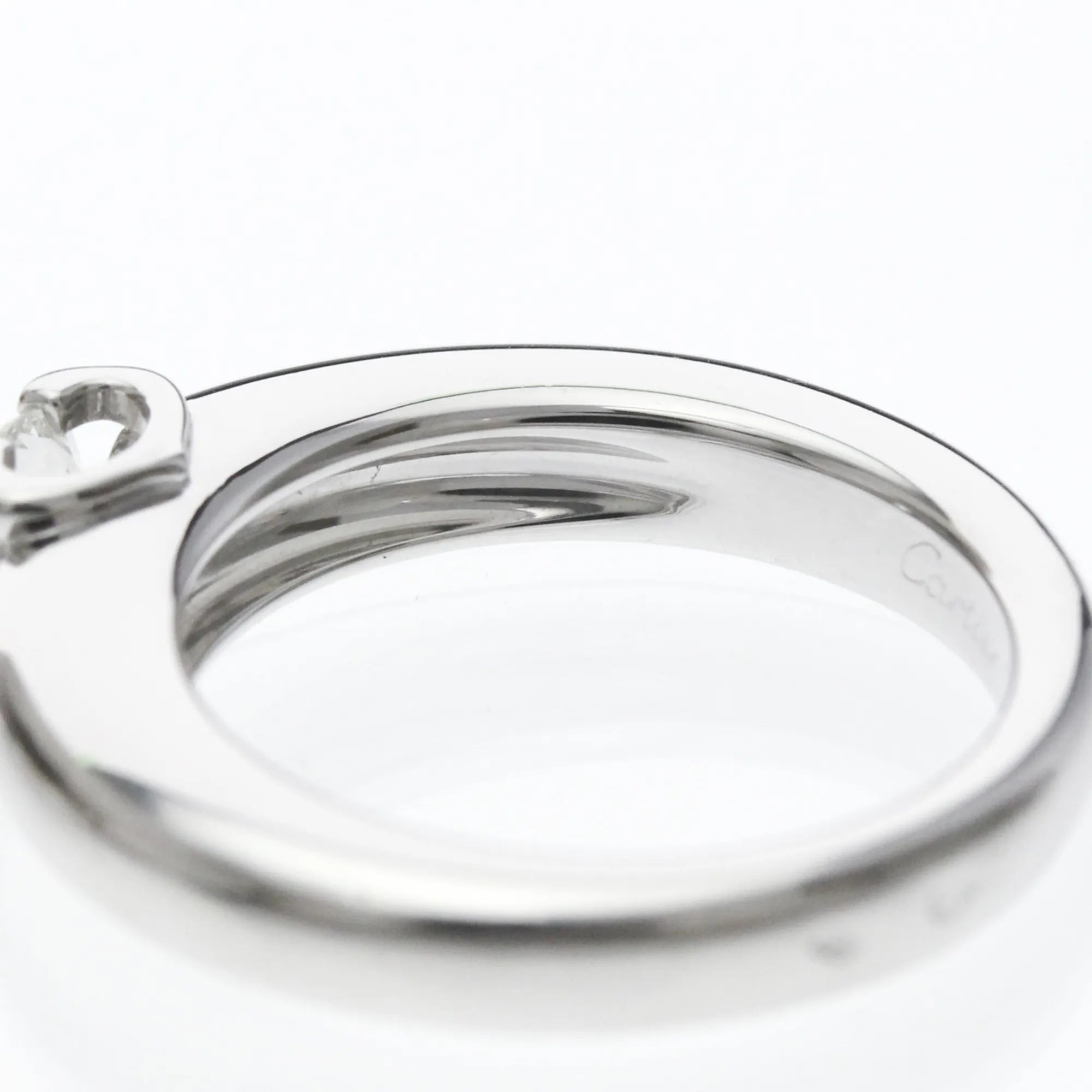 Cartier Ballerine Solitaire Platinum With Rbc Diamond D/Vvs1 Clear White_Gold Ring Jewelry (Pre-Owned)