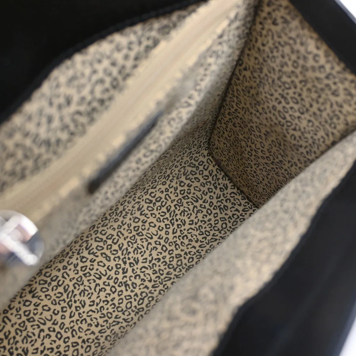Cartier Panthère Leather Black Leather Handbag (Pre-Owned)
