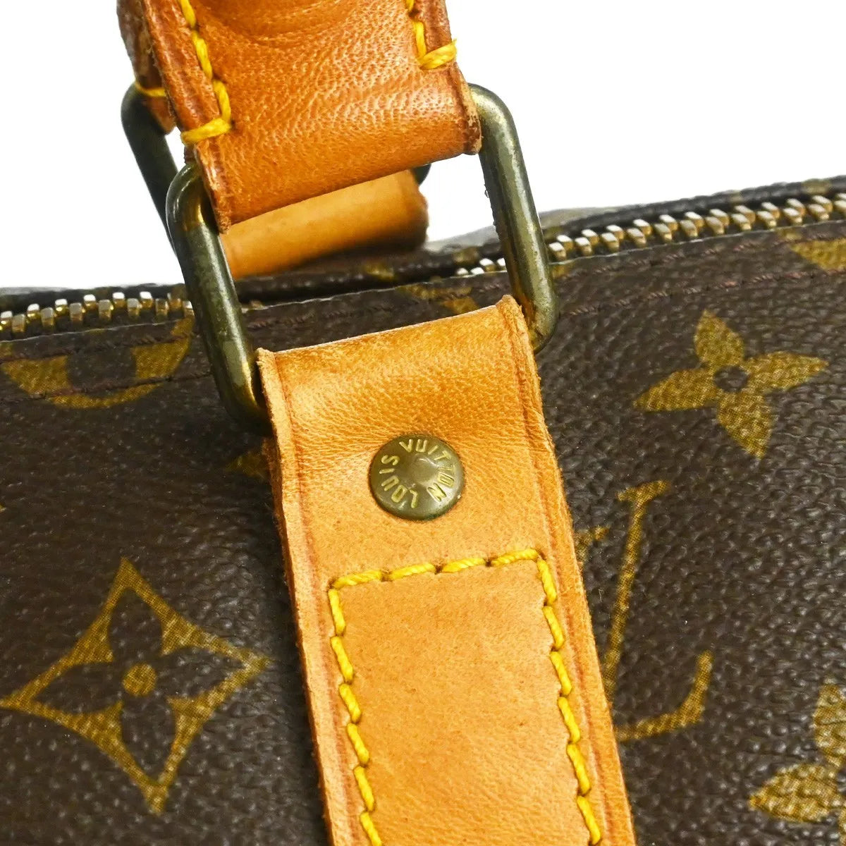 Louis Vuitton Keepall Bag Monogram Canvas Brown Canvas Travel Bag Bag (Pre-Owned)