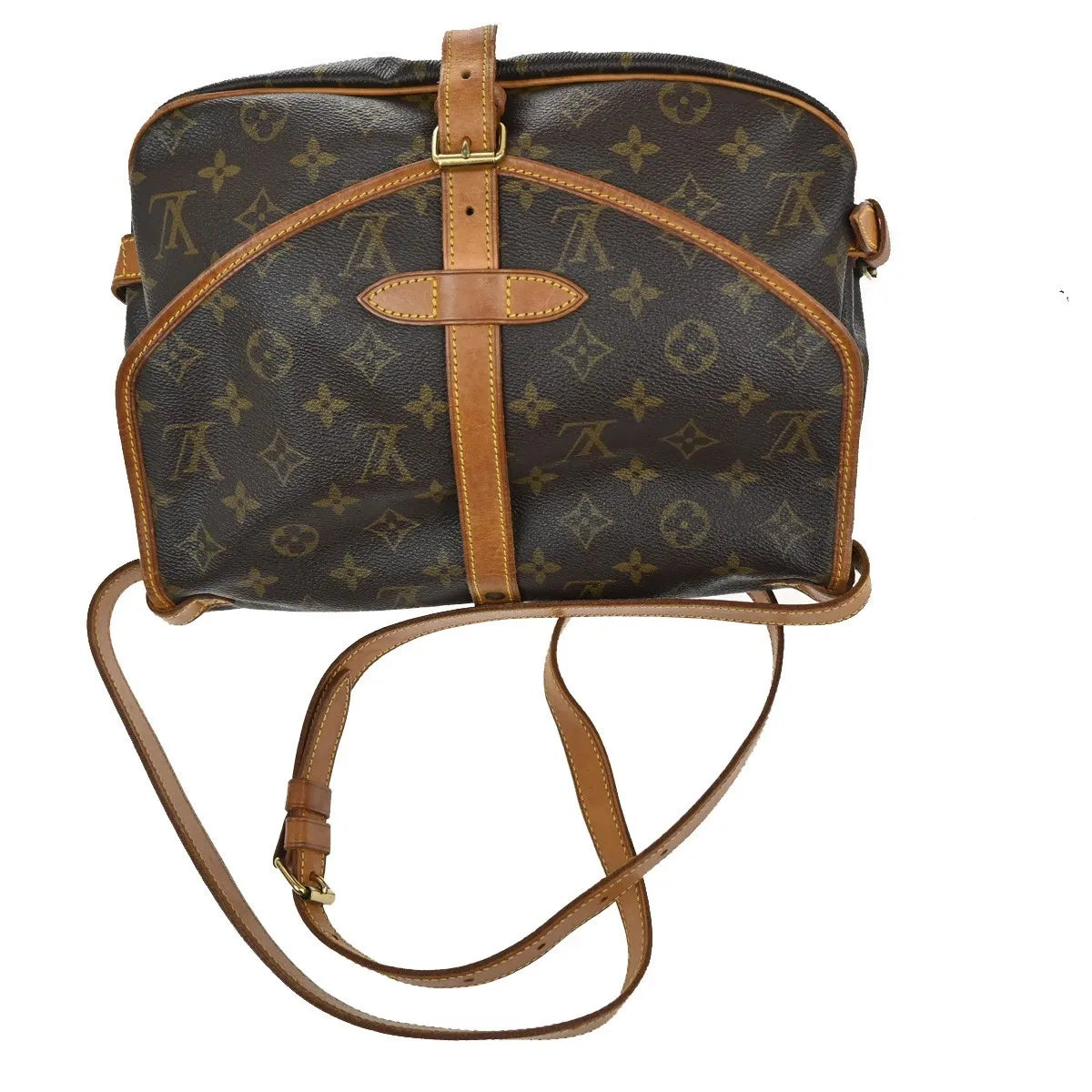 Louis Vuitton Saumur Monogram Canvas Brown Canvas Shoulder Bag Bag (Pre-Owned)