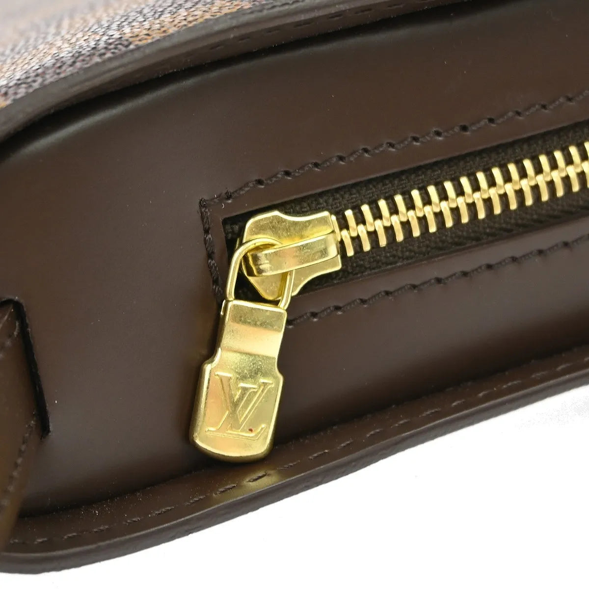 Louis Vuitton Pochette Saint Louis Damier Ebene Brown Canvas Clutche & Pouche Bag (Pre-Owned)