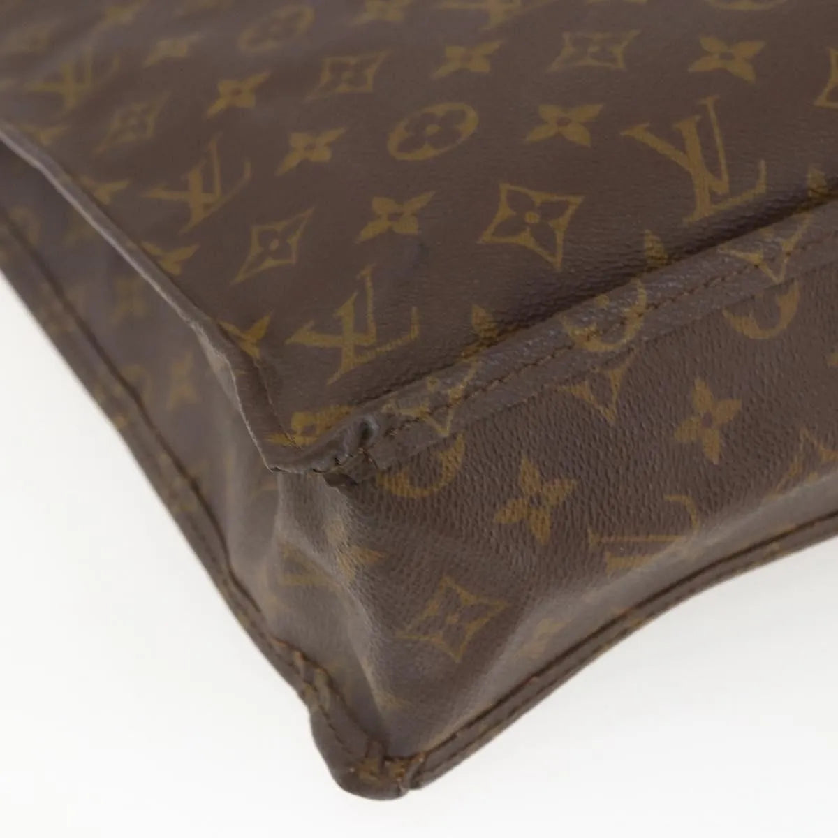 Louis Vuitton Sac Plat Monogram Brown Canvas Tote Bag Bag (Pre-Owned)