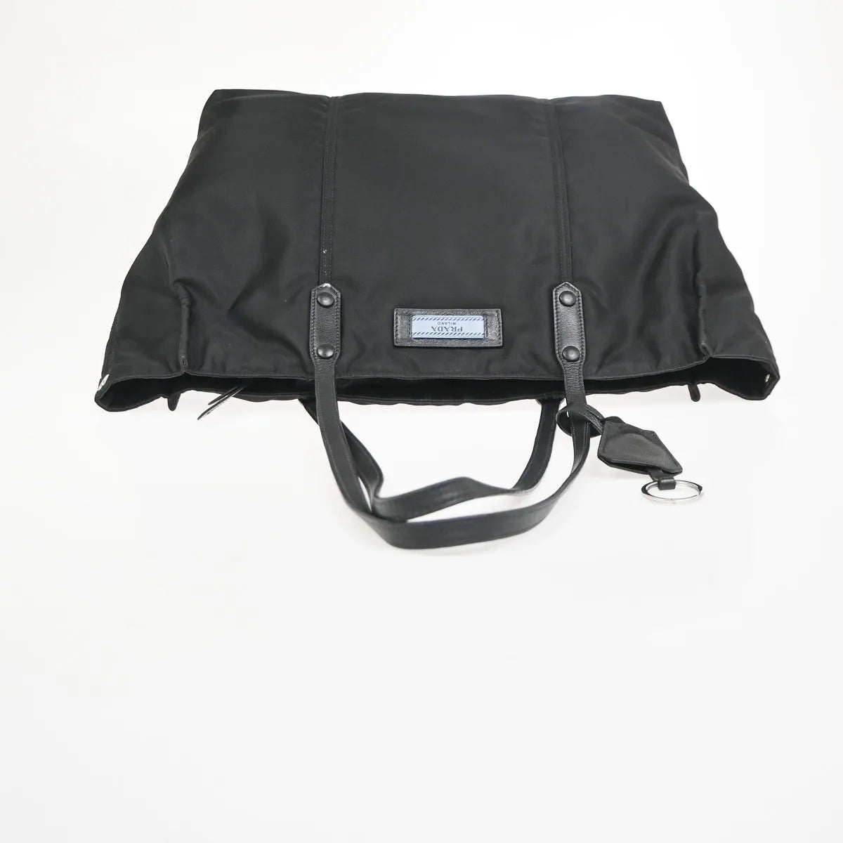 Prada Etiquette Tote Tessuto Black Nylon Tote Bag Bag (Pre-Owned)