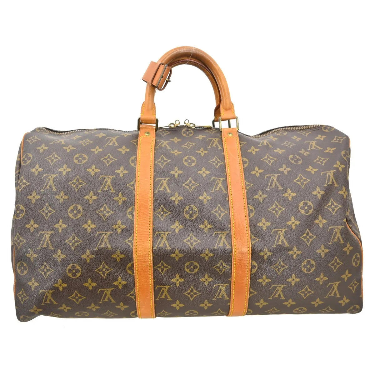 Louis Vuitton Keepall Bag Monogram Canvas Brown Canvas Travel Bag Bag (Pre-Owned)