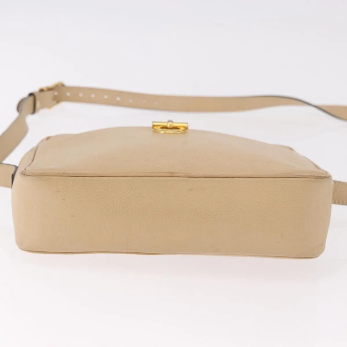 Celine Vintage Leather Beige Leather Shoulder Bag Bag (Pre-Owned)