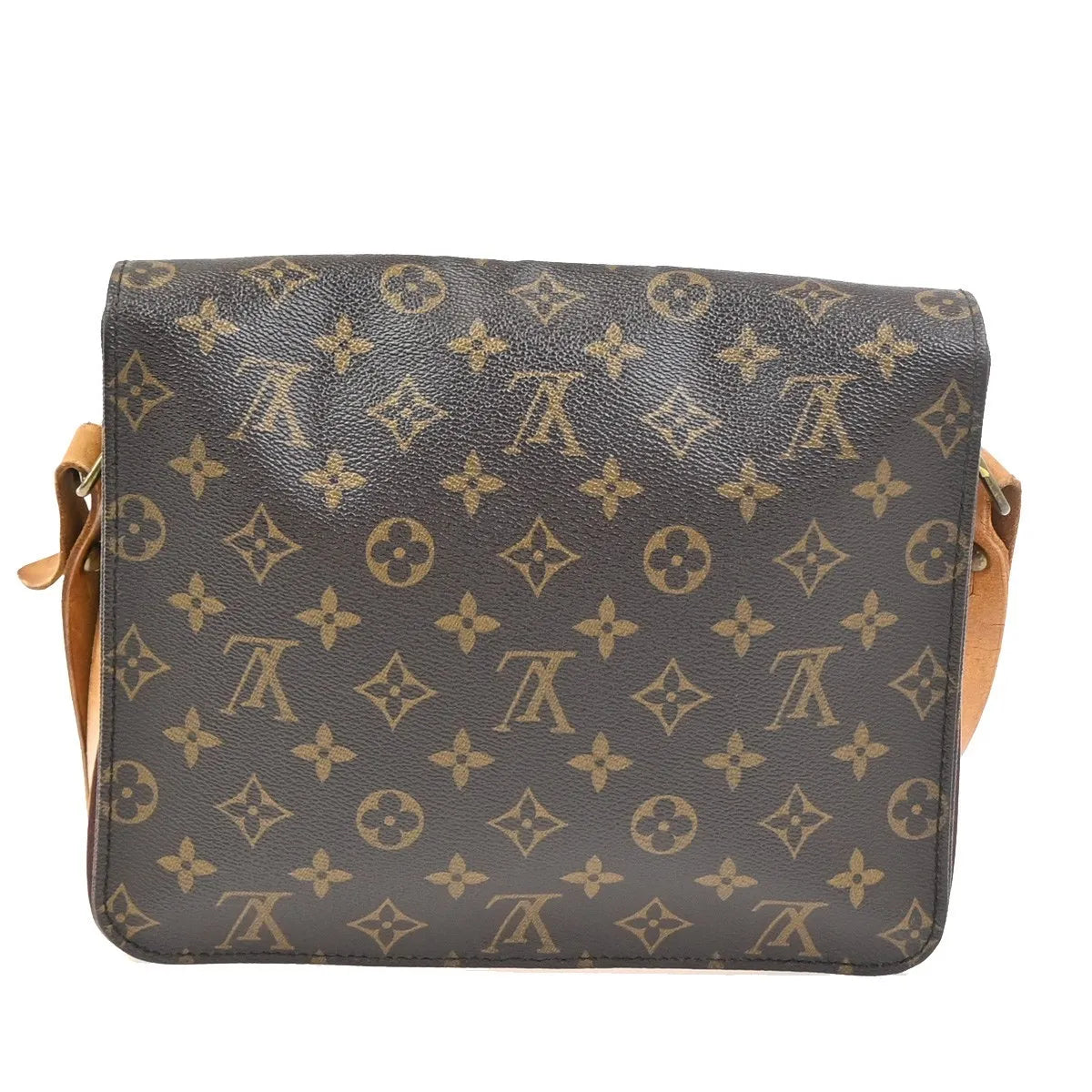 Louis Vuitton Cartouchiere Monogram Brown Canvas Shoulder Bag Bag (Pre-Owned)