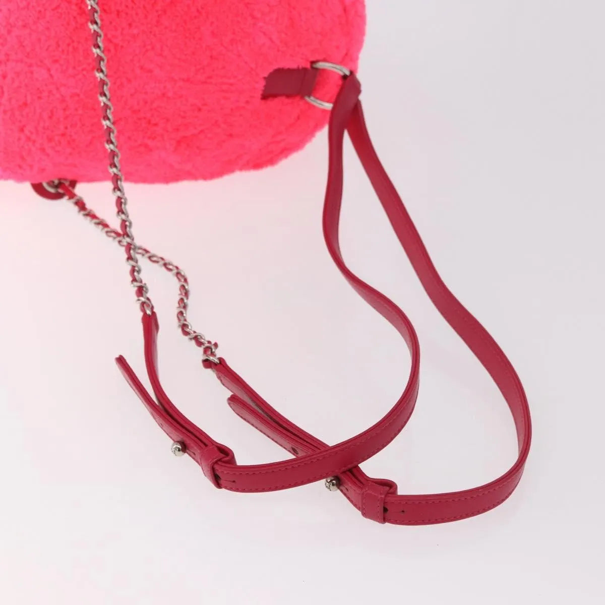 Chanel Coco Beach Quilted Terry Cloth Pink Cotton Backpack Bag (Pre-Owned)