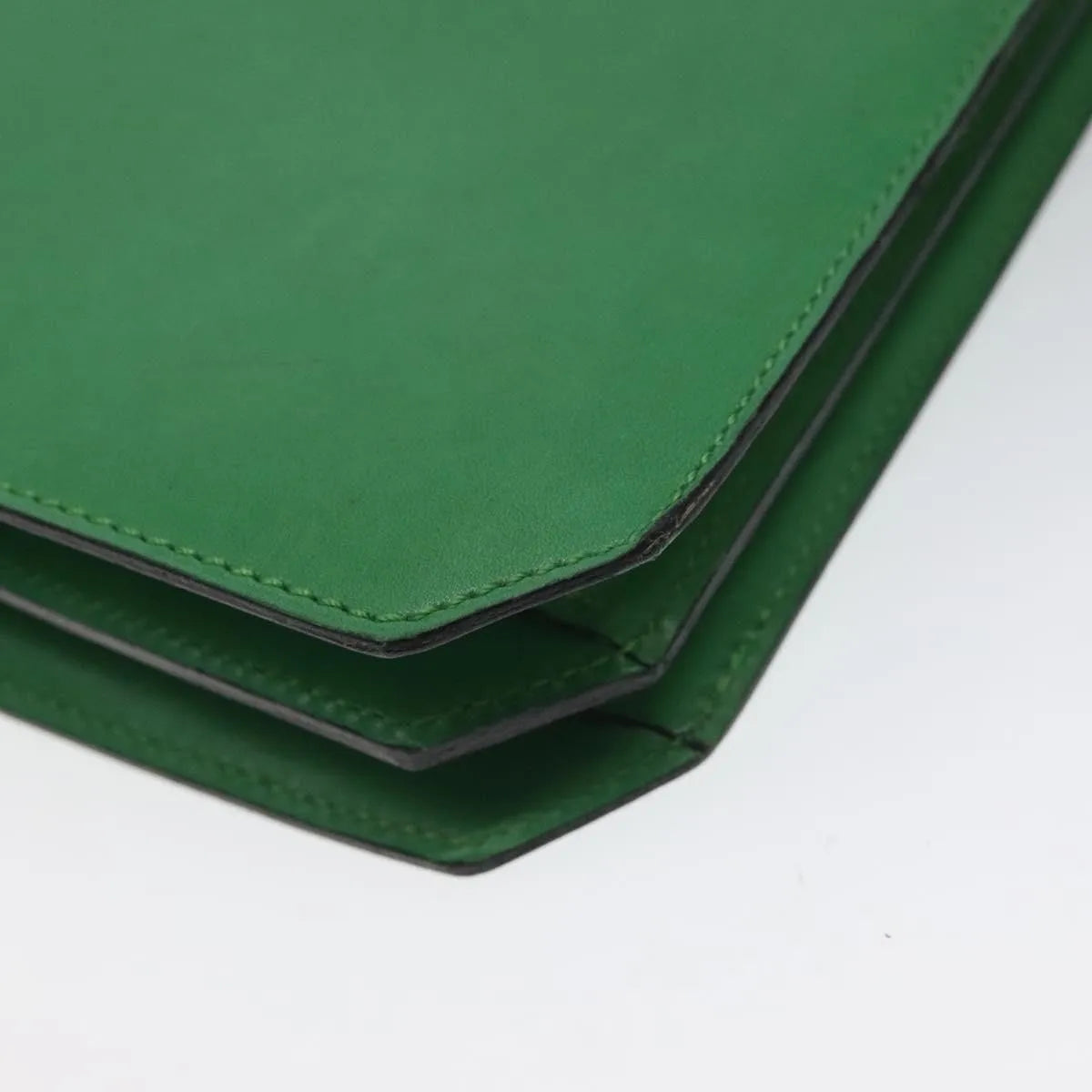 Celine Vintage Leather Green Leather Handbag (Pre-Owned)