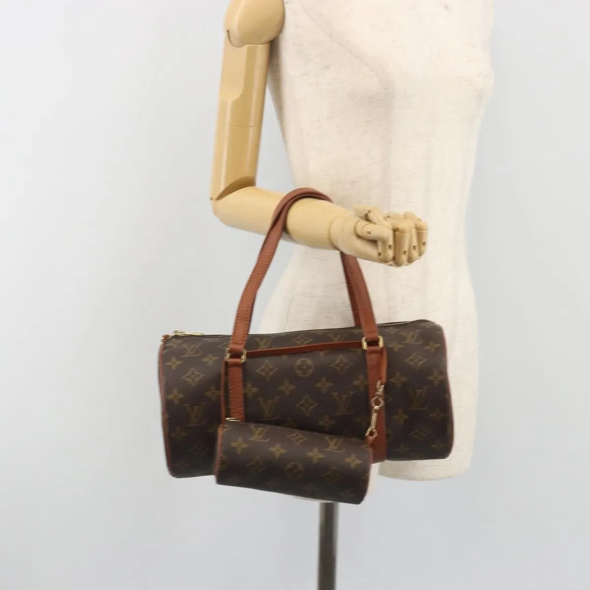 Louis Vuitton Papillon Monogram Brown Canvas Handbag (Pre-Owned)