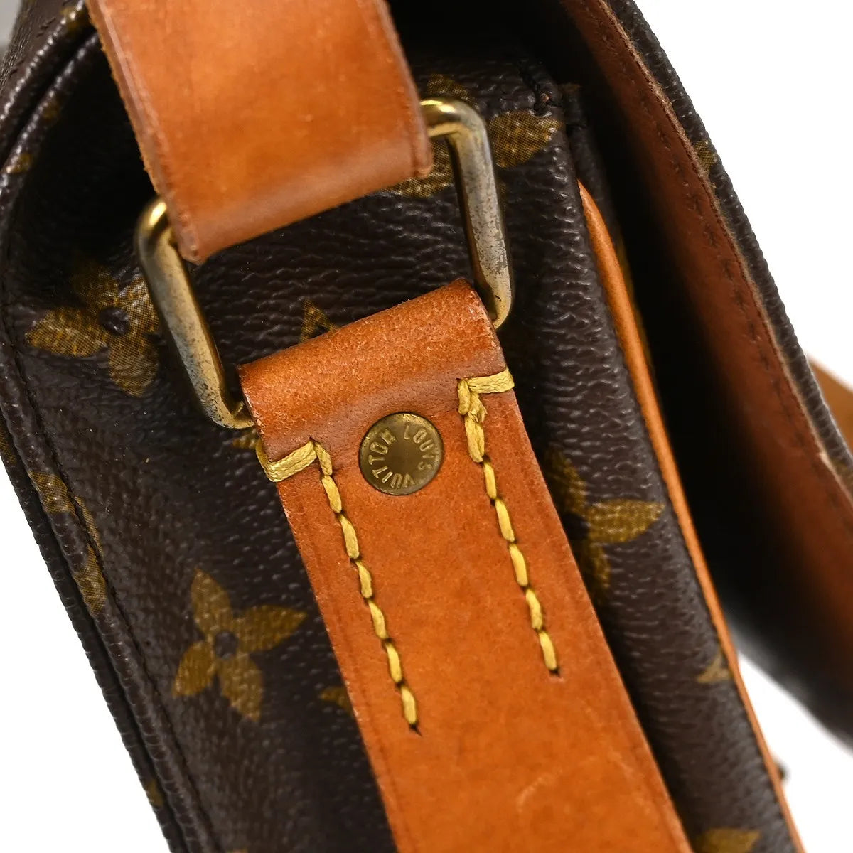 Louis Vuitton Cartouchiere Monogram Canvas Brown Canvas Shoulder Bag Bag (Pre-Owned)