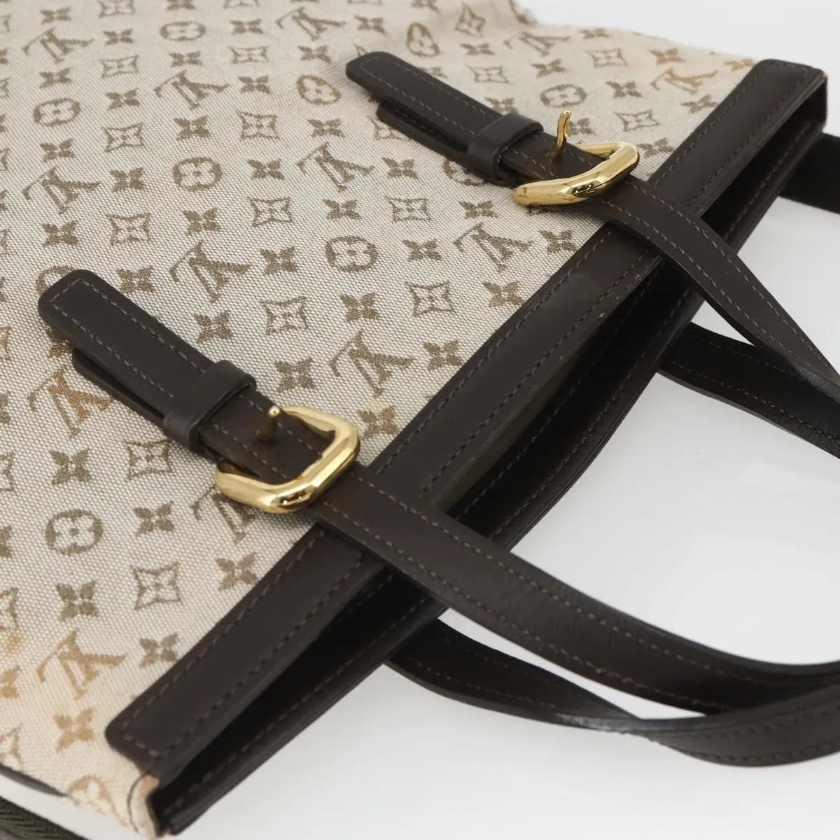 Louis Vuitton Francoise Mini Lin Khaki Canvas Tote Bag Bag (Pre-Owned)