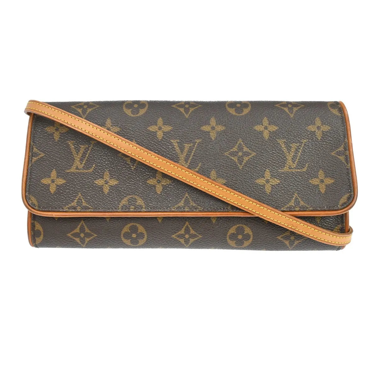 Louis Vuitton Twin Monogram Canvas Brown Canvas Clutche & Pouche Bag (Pre-Owned)