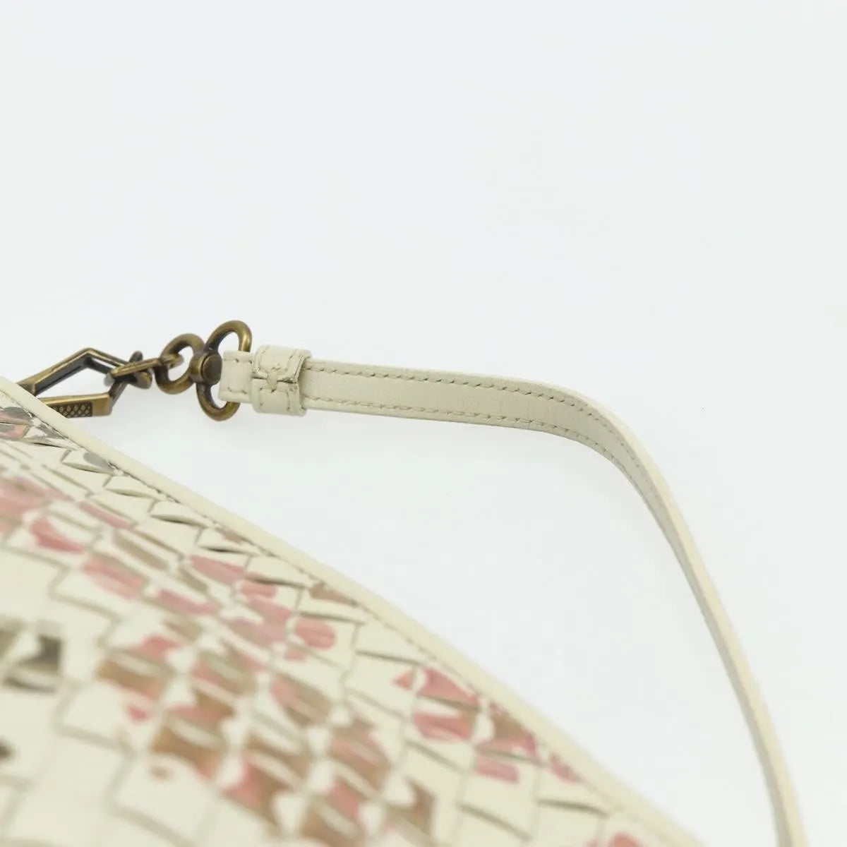 Bottega Veneta Intrecciato Clutch Leather White Leather Clutche & Pouche Bag (Pre-Owned)