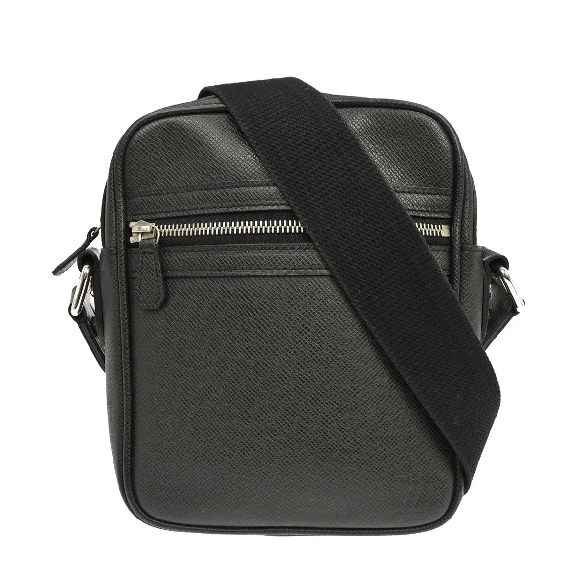 Louis Vuitton Dimitri Messenger Taiga Leather Black Leather Shoulder Bag Bag (Pre-Owned)