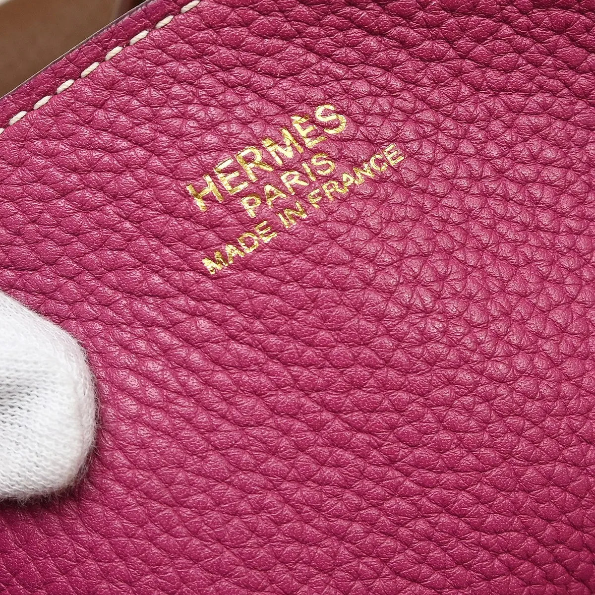 Hermes Double Sens Tote Clemence Brown Leather Tote Bag Bag (Pre-Owned)