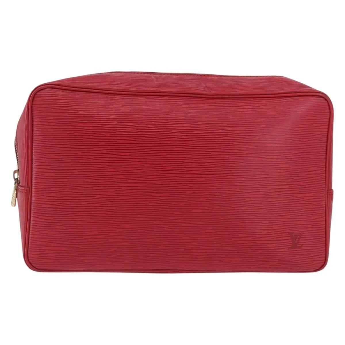 Louis Vuitton Trousse Toiletry Monogram Canvas Red Leather Clutche & Pouche Bag (Pre-Owned)