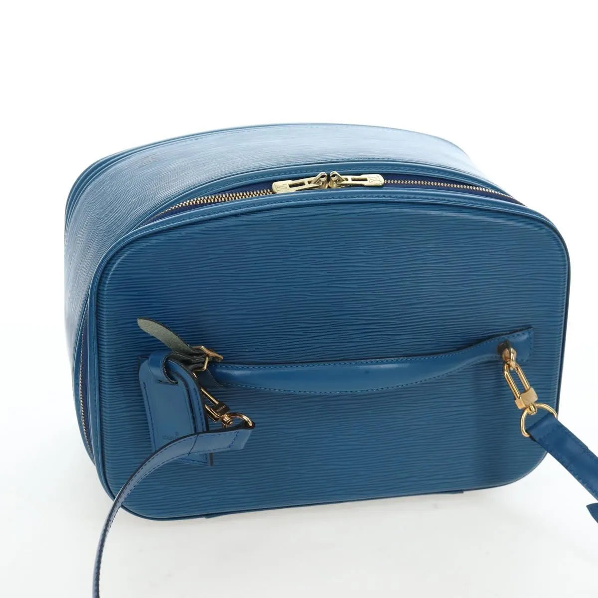 Louis Vuitton Nice Train Case Epi Leather Blue Leather Handbag (Pre-Owned)