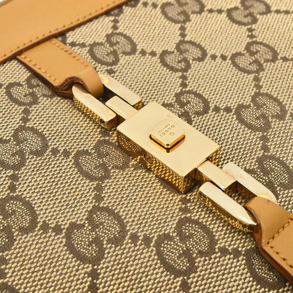 Gucci Vintage Jackie O Chain Hobo Canvas Multicolour Canvas Handbag (Pre-Owned)