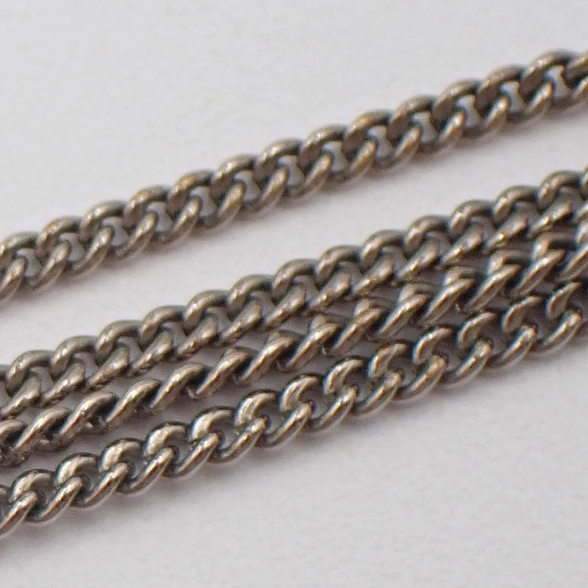 Chanel Vintage Cc Logo Chain Charm Pendant Silver Plated Silver Silver_Plated Necklace Jewelry (Pre-Owned)