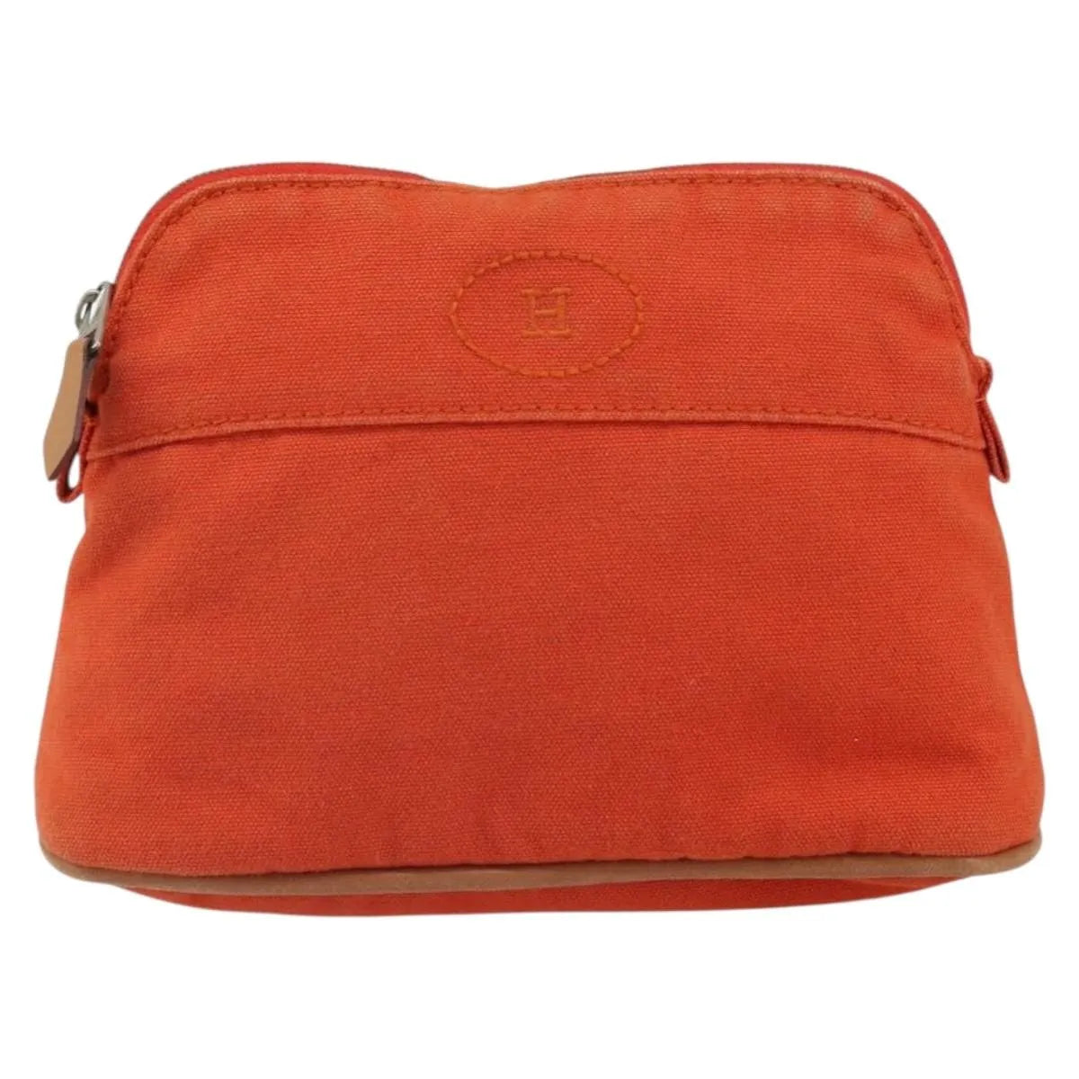 Hermes Bolide Canvas Orange Canvas Clutche & Pouche Bag (Pre-Owned)