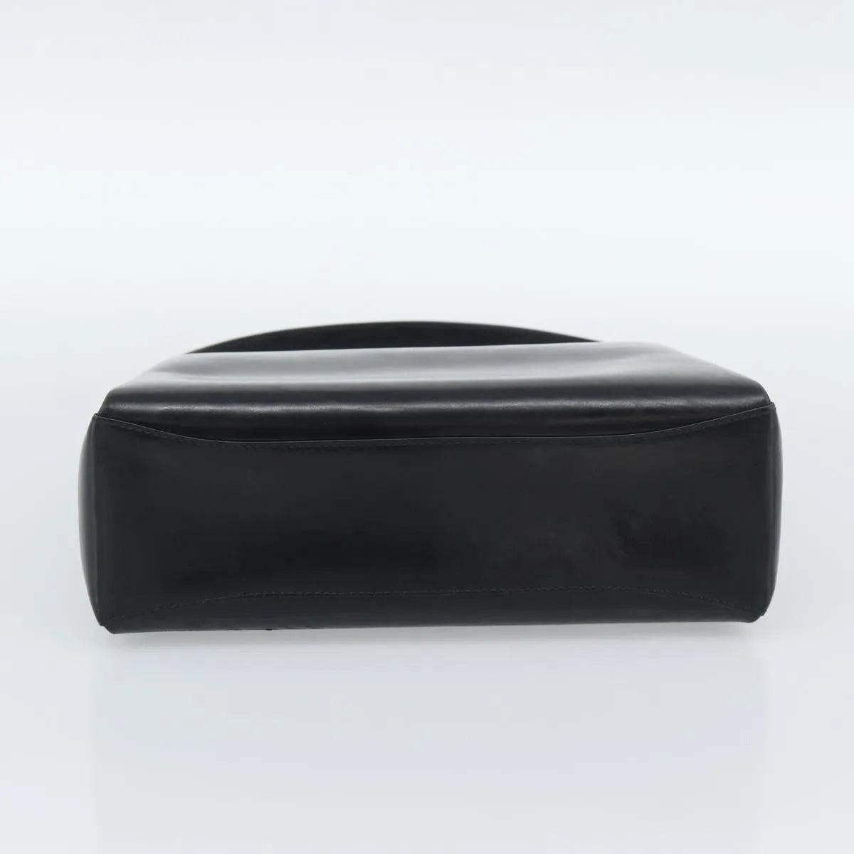 Gucci Vintage Convertible Box Leather Black Leather Handbag (Pre-Owned)